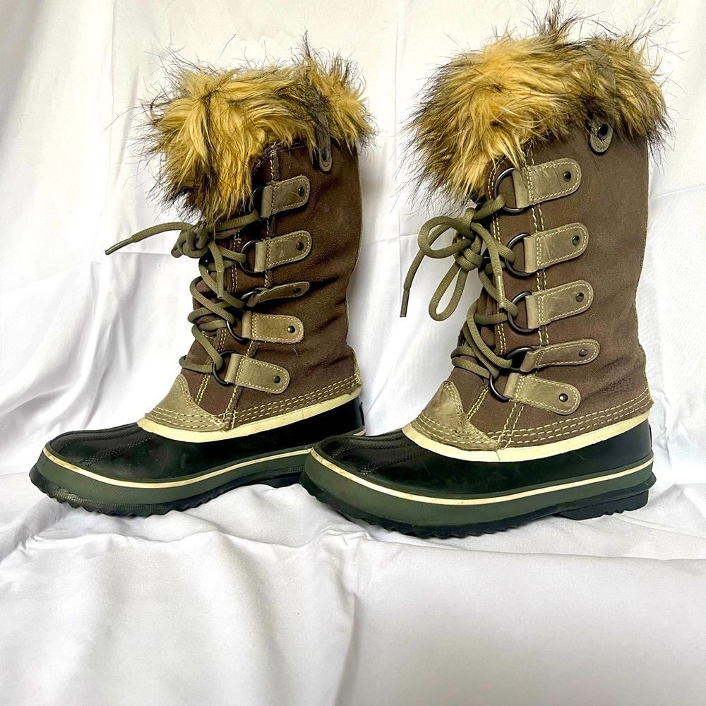 Sorel Joan of Arctic Waterproof Outdoor Winter Lined High Lace Snow Boots 6